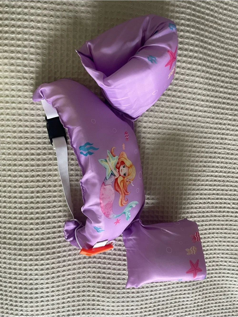 Kids Purple Mermaid Swim Float Jacket - Secure Arm Float Trainer